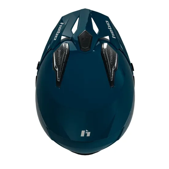 Hebo Zone 5 Duo Azul – Casco Trial ABS con Ventilación y Pantalla Solar