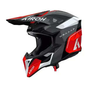 Airoh Wraap Conquer Rojo – Casco Off-Road Juvenil con Triple Calota y Ventilación Avanzada