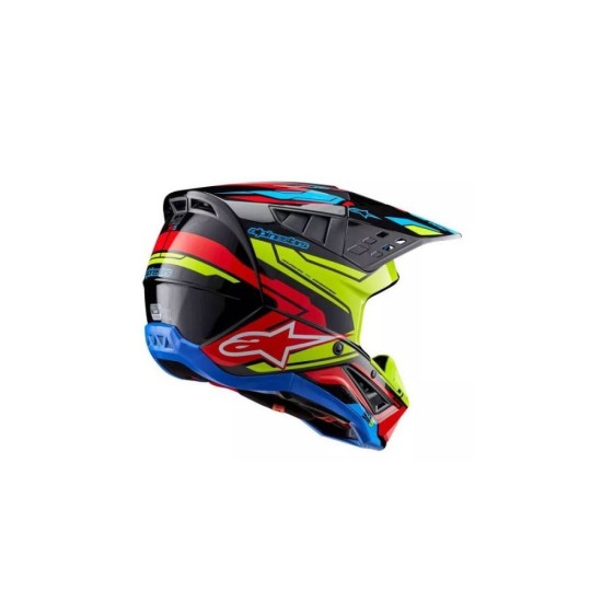 Nuevo - Casco Alpinestar S M5 Action 2 Helment Ece 22 06 Color Negro Amarillo FLuor Rojo Brillo