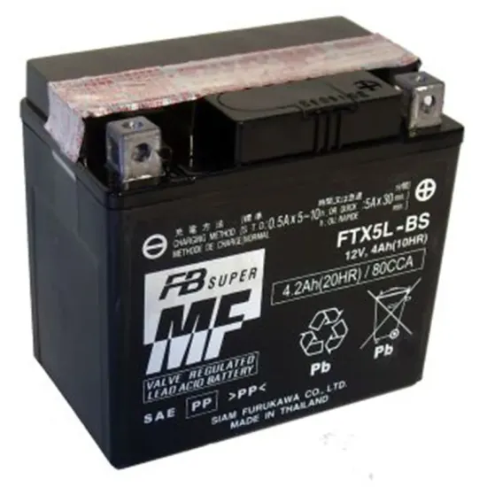 Batería Furukawa FTX5L-BS Sin Mantenimiento