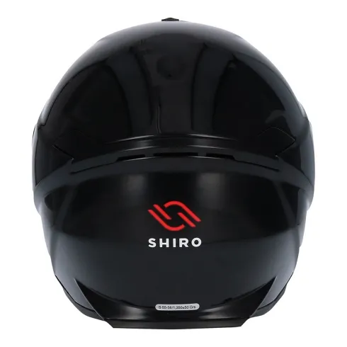 Casco Shiro SH-351 negro brillo