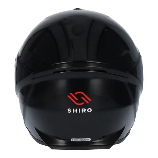 Casco Shiro SH-351 negro brillo