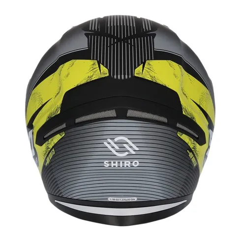 Casco Shiro SH890 infinity amarillo fluor T-S