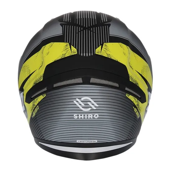 Casco Shiro SH890 infinity amarillo fluor T-S