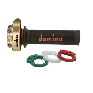 Mando Gas Domino XM2 Dorado con Puños 3846.03