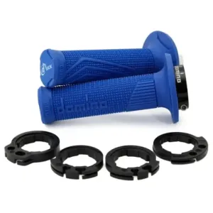 Puños Domino D100 OFF Road Color Azul D-Lock con sistema de fijación «Lock On»