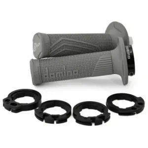 Puños Domino D100 OFF Road Color Gris D-Lock con sistema de fijación «Lock On»