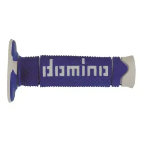 Puños Domino DSH OFF Road Azul - Blanco Cerrados D 22 mm L 120 mm