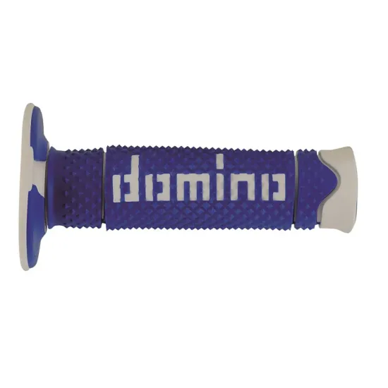 Puños Domino DSH OFF Road Azul - Blanco Cerrados D 22 mm L 120 mm