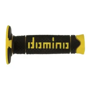 Puños Domino DSH OFF Road Negro - Amarillo Cerrados D 22 mm L 120 mm