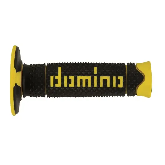 Puños Domino DSH OFF Road Negro - Amarillo Cerrados D 22 mm L 120 mm