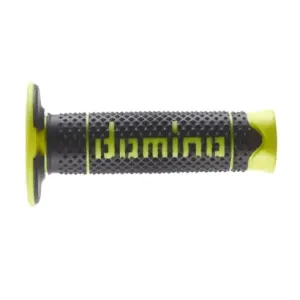 Puños Domino DSH OFF Road Negro - Amarillo Fluor Cerrados D 22 mm L 120 mm