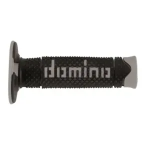 Puños Domino DSH OFF Road Negro - Gris Cerrados D 22 mm L 120 mm