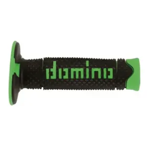 Puños Domino DSH OFF Road Negro - Verde Cerrados D 22 mm L 120 mm