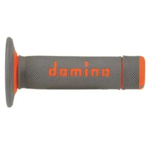 Puños Domino OFF Road Gris - Naranja Cerrados D 22 mm L 118 mm