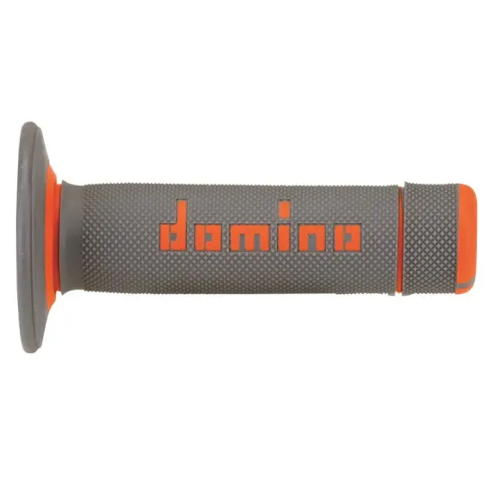 Puños Domino OFF Road Gris - Naranja Cerrados D 22 mm L 118 mm