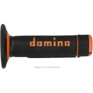 Puños Domino OFF Road Negro - Naranja Cerrados D 22 mm L 118 mm
