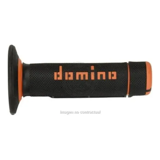 Puños Domino OFF Road Negro - Naranja Cerrados D 22 mm L 118 mm