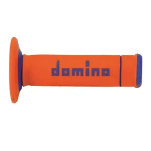 Puños Domino OFF Road X-Treme Naranja - Azul Cerrados D 22 mm L 118 mm