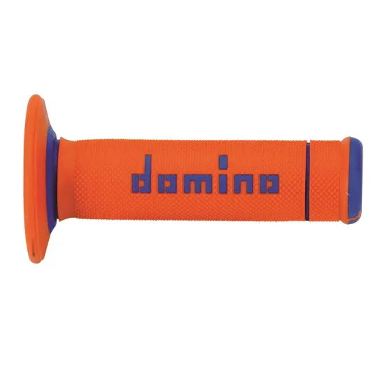Puños Domino OFF Road X-Treme Naranja - Azul Cerrados D 22 mm L 118 mm