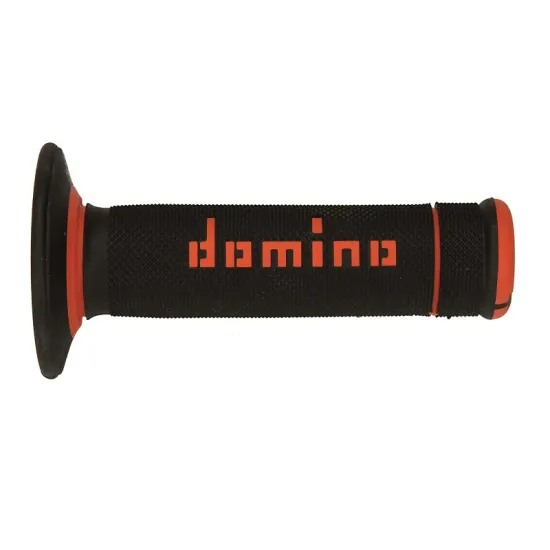 Puños Domino OFF Road X-Treme Negro - Naranja Cerrados D 22 mm L 118 mm