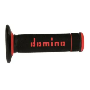 Puños Domino OFF Road X-Treme Negro - Rojo Cerrados D 22 mm L 118 mm