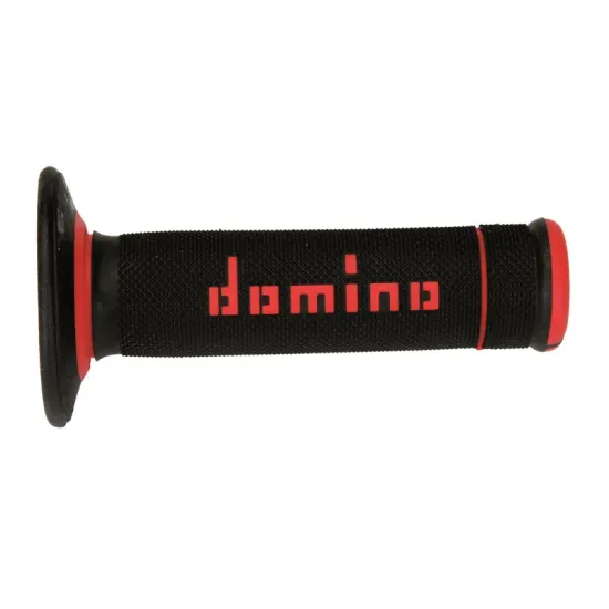 Puños Domino OFF Road X-Treme Negro - Rojo Cerrados D 22 mm L 118 mm