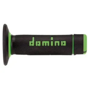 Puños Domino OFF-road Negro - Verde Cerrados D 22 mm L 118 mm