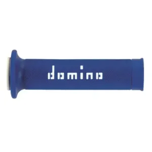 Puños Domino On Road Azul - Blanco Abiertos D 22 mm L 120-125 mm