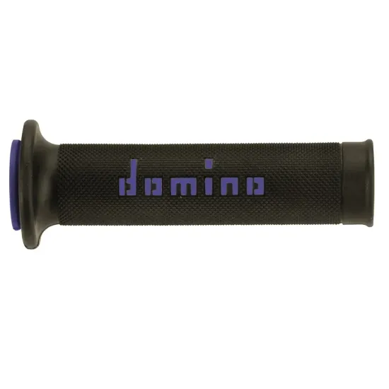 Puños Domino On Road Negro - Azul Abiertos D 2226 mm L 120-125 mm