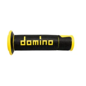 Puños Domino On Road Racing NegroAmarillo Abiertos D 22 mm L 120 mm