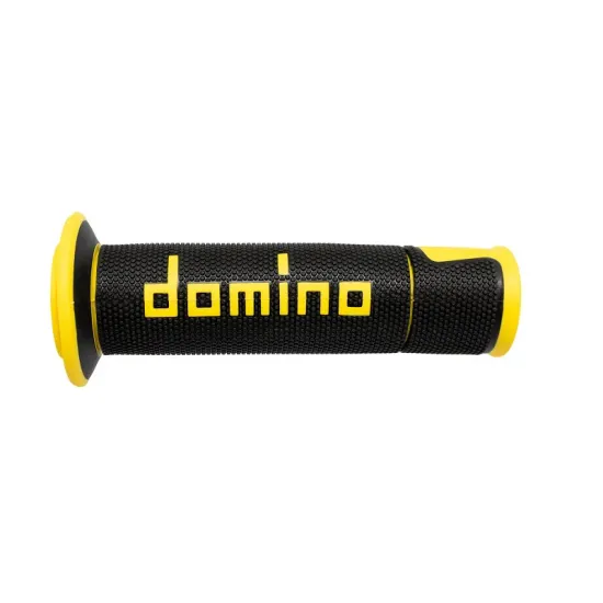 Puños Domino On Road Racing NegroAmarillo Abiertos D 22 mm L 120 mm