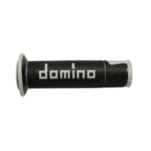 Puños Domino On Road Racing NegroGris Abiertos D 22 mm L 120 mm