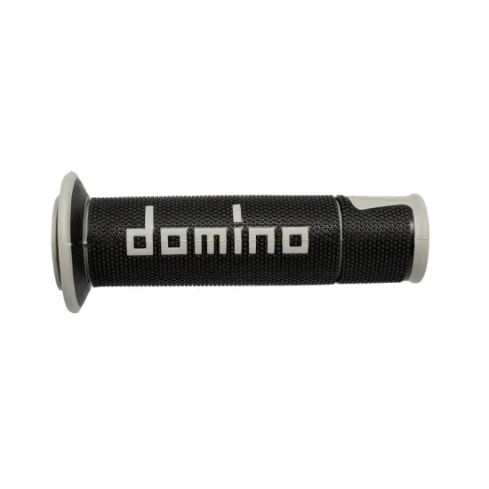 Puños Domino On Road Racing NegroGris Abiertos D 22 mm L 120 mm