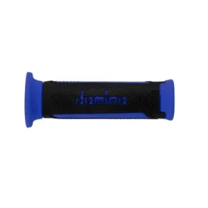 Puños Domino Turismo Antracita-Azul Abiertos D 22 mm L 120 mm