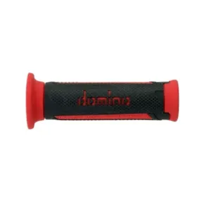 Puños Domino Turismo Antracita-Rojo Abiertos D 22 mm L 120 mm