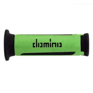 Puños Domino Turismo Verde-Negro Abiertos D 22 mm L 120 mm