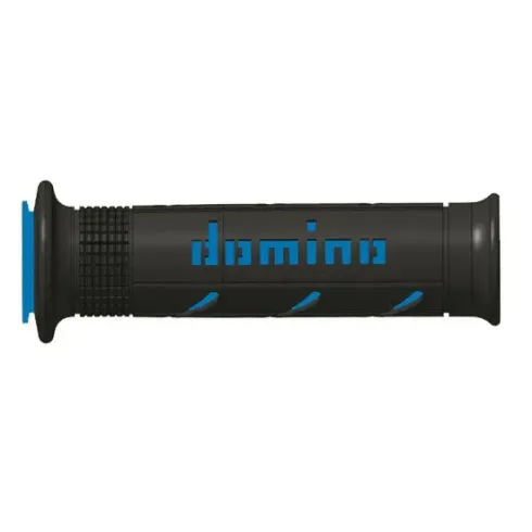 Puños Domino XM2 Super soft Negro - Azul Abiertos D 22 mm L 120-125 mm