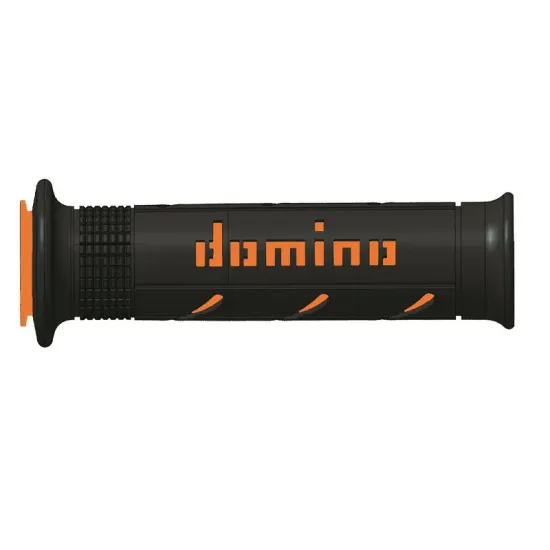 Puños Domino XM2 Super soft Negro - Naranja Abiertos D 22 mm L 120-125 mm