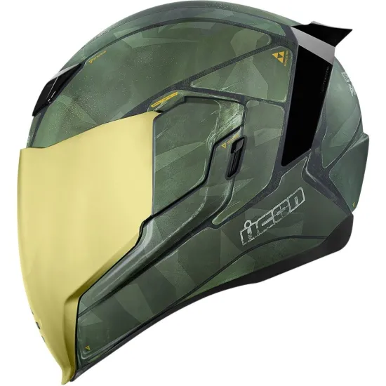 Casco Moto Integral Icon Airflite battlescar 2 verde