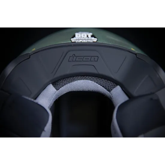 Casco Moto Integral Icon Airflite battlescar 2 verde