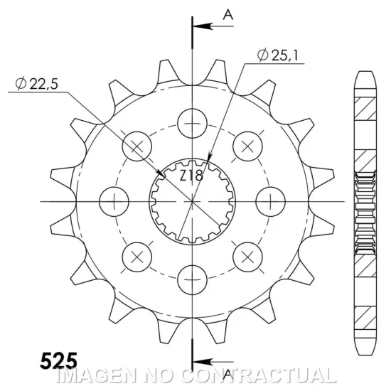 Piñón Supersprox Triumph 525 x 16