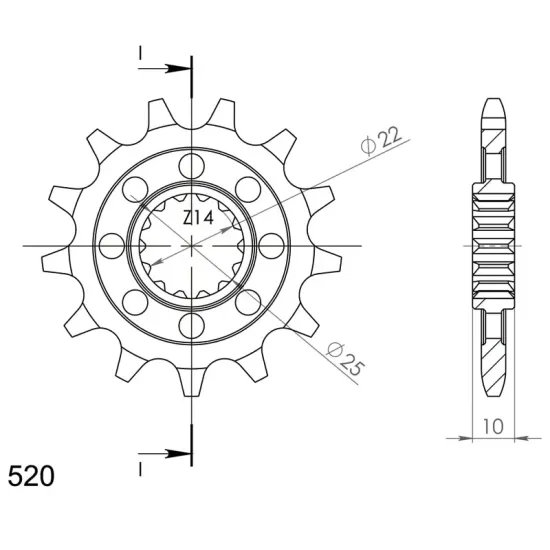 Piñón Supersprox MV Agusta 520 x 13