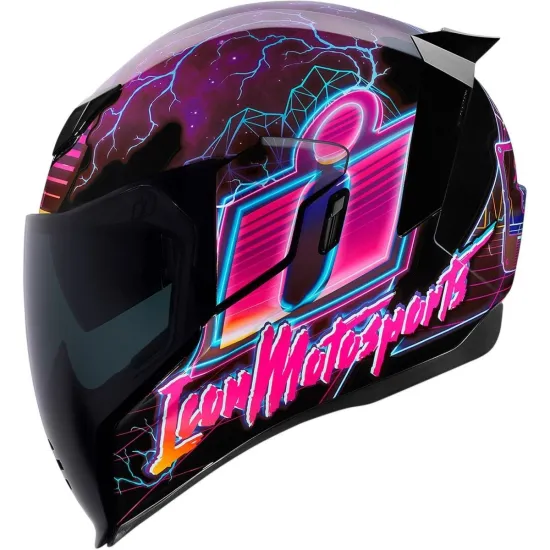 Casco Moto Integral Icon Airflite Synthwave púrpura