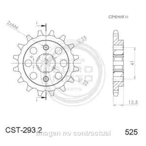 Piñón Supersprox Honda 525 x 15