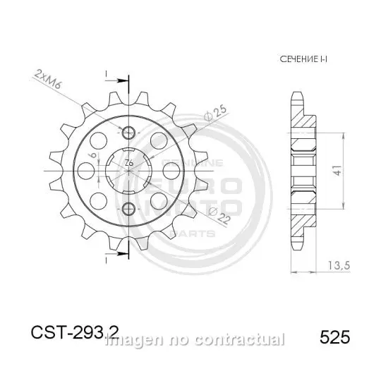 Piñón Supersprox Honda 525 x 15