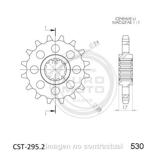 Piñón Supersprox Honda 530 x 14