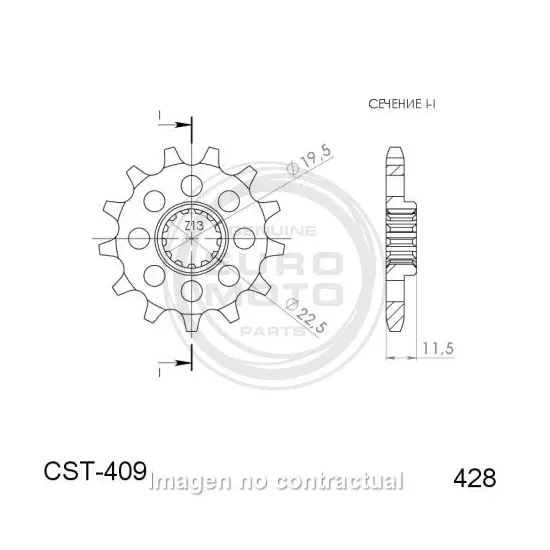 Piñón Supersprox Suzuki 428 x 14