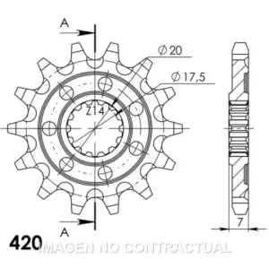 Piñón Supersprox Yamaha 420 x 14