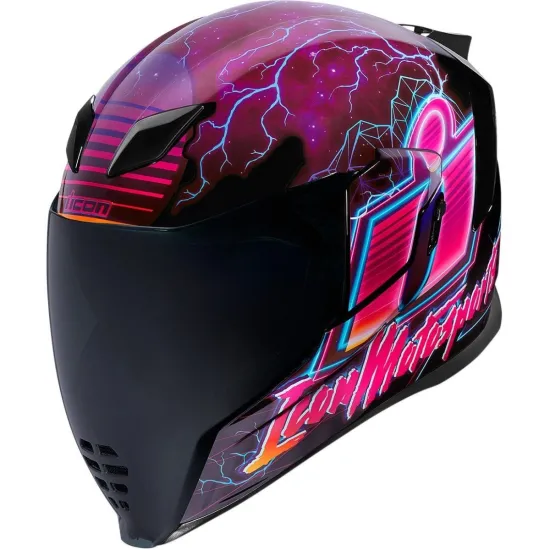 Casco Moto Integral Icon Airflite Synthwave púrpura